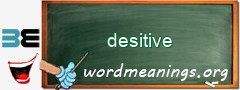 WordMeaning blackboard for desitive